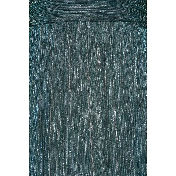 Lulus Ailey Gold and Teal Blue Skater Party Sparkle Cocktail Mini Dress‎ L - Picture 12 of 12